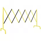 Bariera harmonijkowa nożycowa | zapora drogowa rozsuwana, czarno-żółta